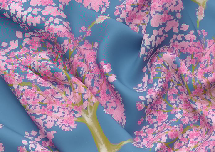 Classic Woodland, Ocean - Motorised Roman Blind - Image 4